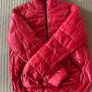Hill City red puffy jacket 1/2 zip